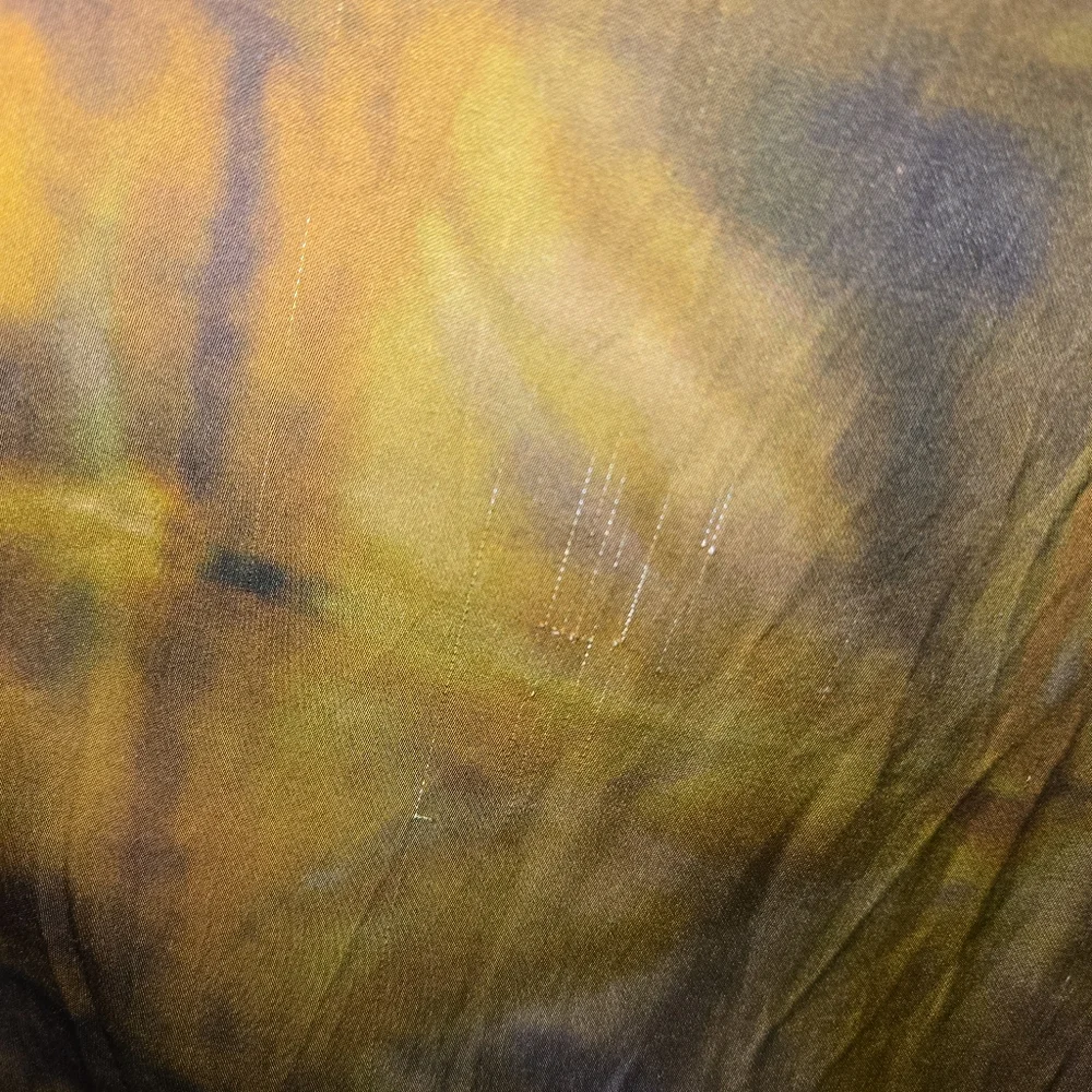 Zara Women's Brown And Purple Tie-Dye Wide Leg Pants Size XXL Pockets Zip Close - Picture 12 of 15